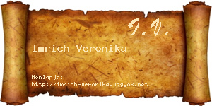 Imrich Veronika névjegykártya